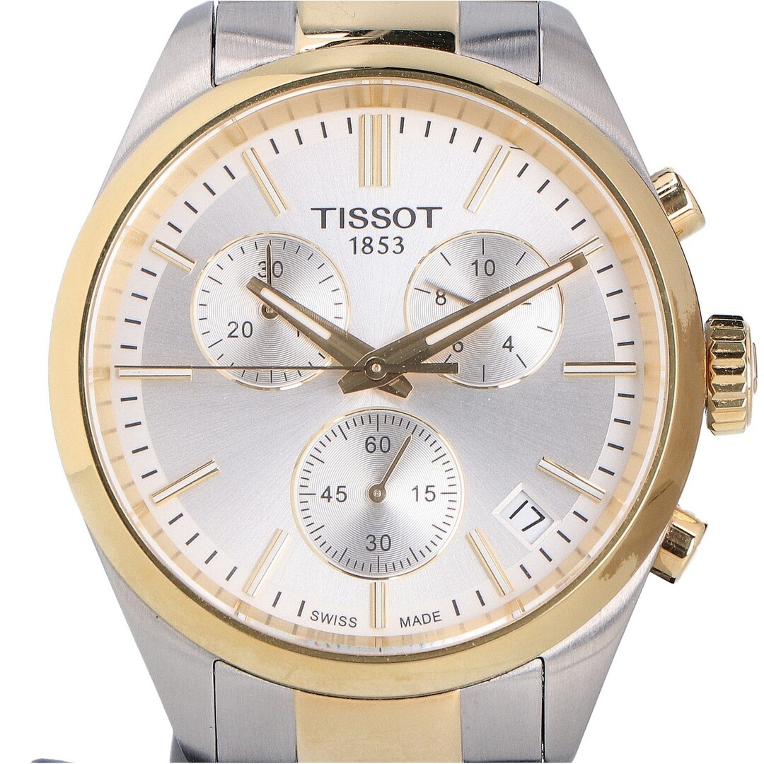 TISSOT PR 100 40mm Quartz Watch Gray Gold Stainless Steel Used From Japan From J image 2