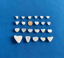 Genuine Beach Sea Glass Perfectly Heart-shaped Beautiful Whites Surf-tumbled
