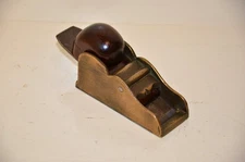 RARE EARLY KERR BRONZE 3 3/4" X 1 3/8" CUPID BOW BAR MAHOGANY INFILL THUMB PLANE