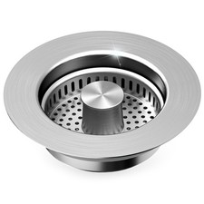 Upgraded 3in1 Kitchen Sink Drainage Filter,Stainless Steel Pop Up Sink Stopper,