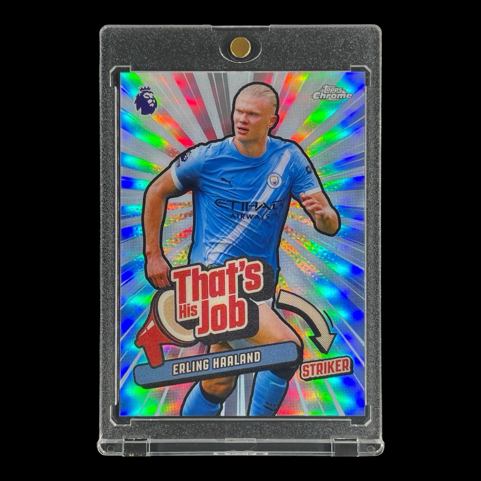 ERLING HAALAND SILVER CHROME REFRACTOR HOLO 2025-26 Topps Insert - Man City