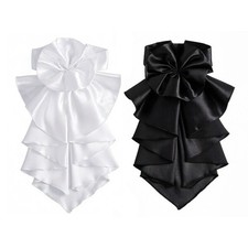 Victorian Jabot Halloween Detachable Ruffle Jabot Gothic Neck Collar For Party