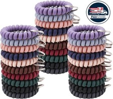 Paquete de 30 pulseras el sticas de pl stico en espiral de 10 colores