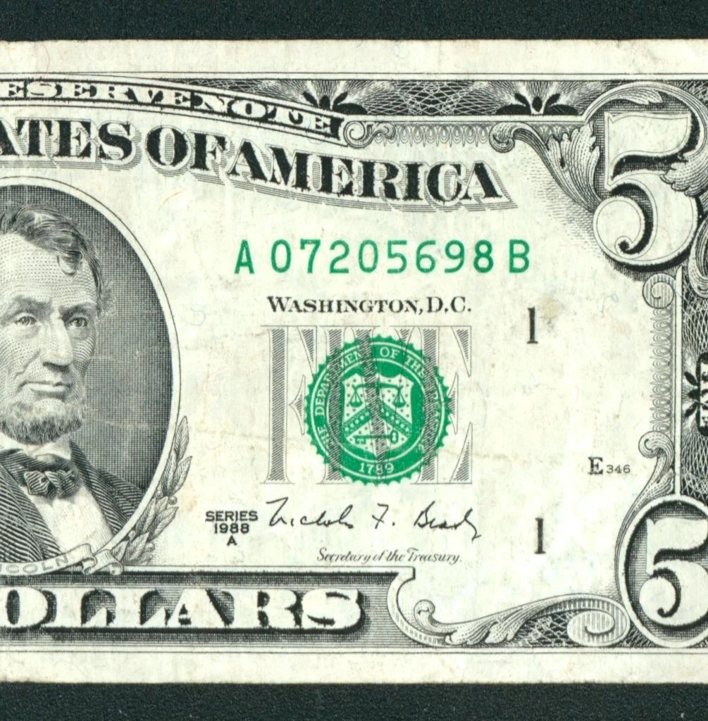 Circulated $5 US Federal Reserve Small Notes 1995 for sale | eBay