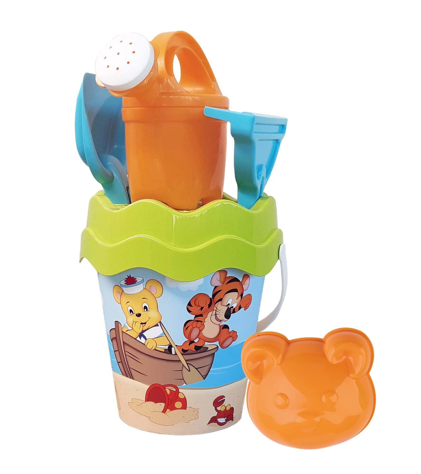 Simba 107114606 Маковый набор, Игрушка, 6 предметов, Ведерко, Ситечко, Форма для песка, Лопатка,