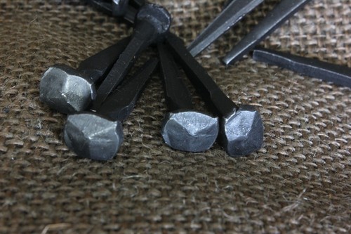 1 1/2" Rosenkopf 45 Nägel eckig Schmiedeeisen Vintage rustikal Deko historisch - Bild 7 von 12