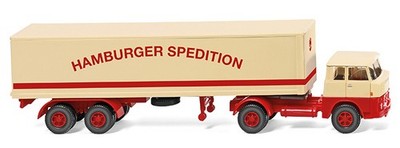 WIKING - HS 14/16 HENSCHEL 4x2 Truck with Semi 2 Axles Hamburger Spedition...