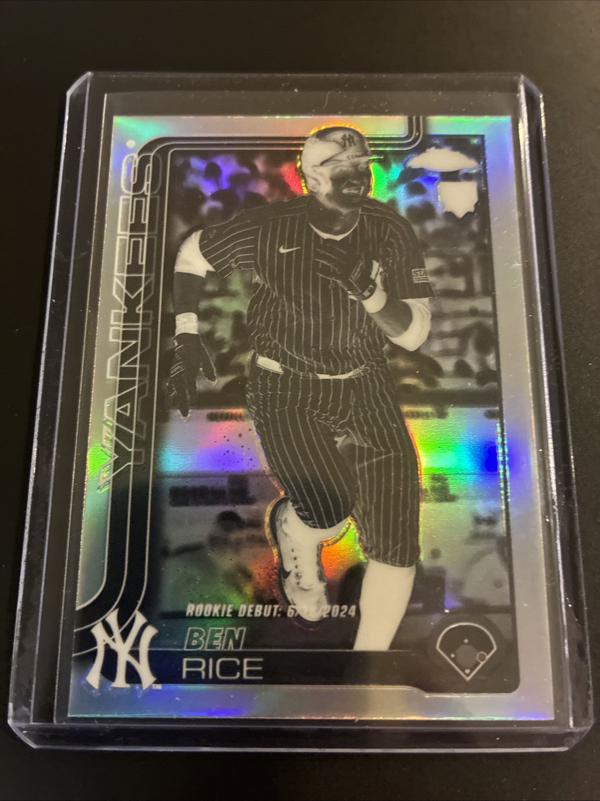 Ben Rice 2025 Topps Chrome Update #USC138 Negative Refractor Rookie RC