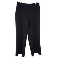 QUINCE Pants Womens 12 Black Ultra-Stretch Ponte Straight Leg 30 Office Work