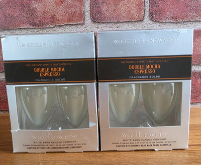 DOUBLE MOCHA ESPRESSO 2-pack wallflower refill x2 Bath & Body Works White Barn