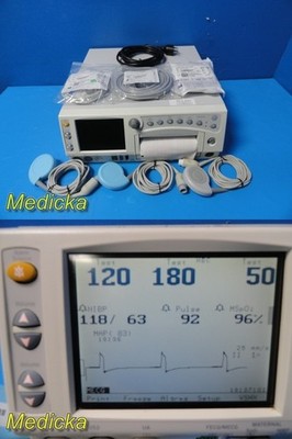 GE Corometrics 259A Maternal Monitor w/ 2 US + 1 TOCO Transducer & Leads ~ 38256