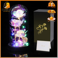 Rosen Im Glas Mit Licht Geschenk FüR Frauen Mama Oma Geburtstag Deko