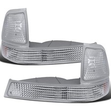 Fits 1998-2000 Ford Ranger Corner Lights Parking Lamps Assembly Pair Chrome
