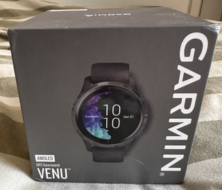Garmin Venu GPS Running Watch Black with Slate Stainless Steel Bezel