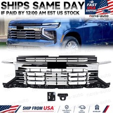 For 2025-2026 Chevy Tahoe Suburban Premier Front Upper Grille W Chrome Trim For 2025-2026 Chevy Tahoe Suburban Premier Front Upper Grille W Chrome Trim