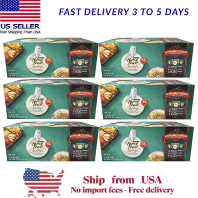 6 pack Fancy Feast Wet Cat Food Variety Pack, Medleys White Meat Chicken 3 oz
