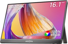 Tragbarer Monitor 16,1 Zoll 1920×1080 FHD IPS HDMI Typ-C USB-C Augenschutz