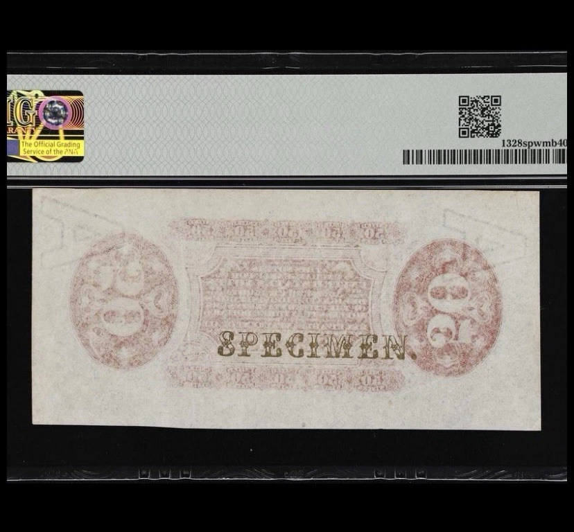 FR# 1328 Fractional 1864 Union Currency 50c Civil War Third Specimen Issue, PCGS - Image 4 of 4