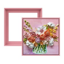 FOLKOR 12x12 Pink Canvas Floating Frame for Art Prints  Oil Paintings 2-Pack 0.