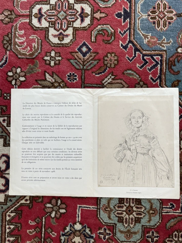 INGRES - MUSEE DU LOUVRES Reproduction Plaquette Commerciale 1966 - Rare ! - Photo 3/4