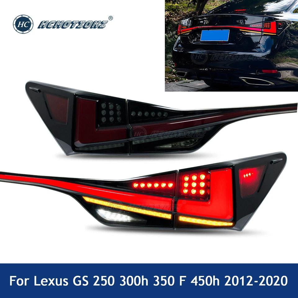 HC Smoke LED Tail Light For Lexus GS300 GS350 2012-2020 Modified Truck Rear Lamp Foto 3 de 4