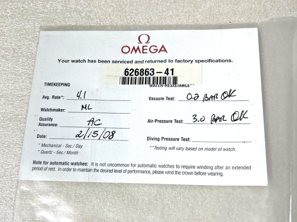 Receipt Rolex Watch Service Cost Receipt Submariner Service Cost