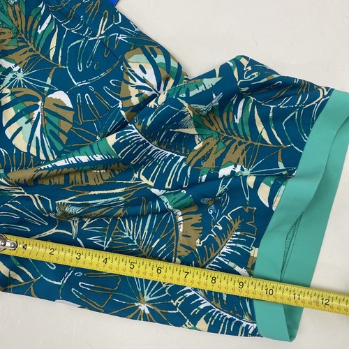 Columbia Swim Trunks Youth Boys XL 18/20 Boardshorts palm leaves print blue gree - Picture 10 of 12