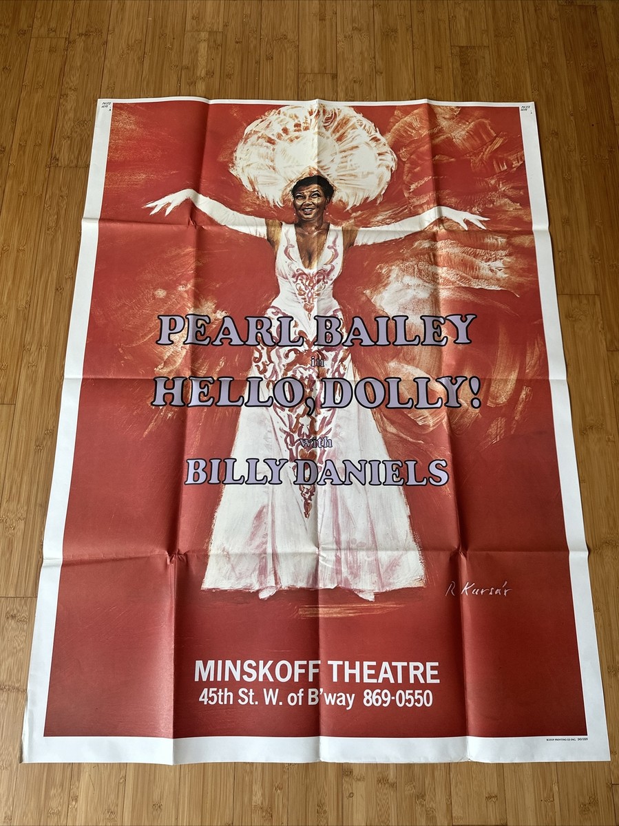 RARE 1975 Hello Dolly Pearl Bailey Broadway Poster Minskoff New