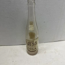 Vintage ACL Bottle Vess Cola Soda Pop Weight Vegas Cola Bottling Zanesville 10oz