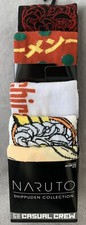 NEW Naruto Shippuden Collection Men's 6-Pair CREW SOCKS Shoe Size 8-12