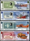 BRITISH ANTARCTIC TERRITORY BAT 2023 AIRCRAFTS STAMP-ON-STAMP SHIPS TRANSPORT