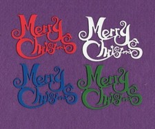 MERRY CHRISTMAS 15 die cuts scrapbook cards