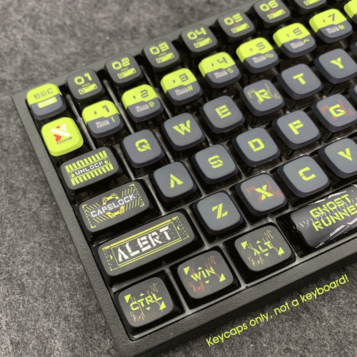 Green Ghost PBT Dyesub Keycaps Set Translucent for Cherry MX Mechanical Keyboard - Picture 6 of 8