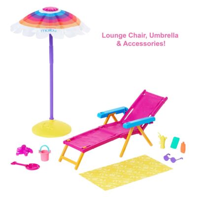 Mattel Barbie Spielset Loves the Ocean Strandspaß Liegestuhl | Puppen Zubehör
