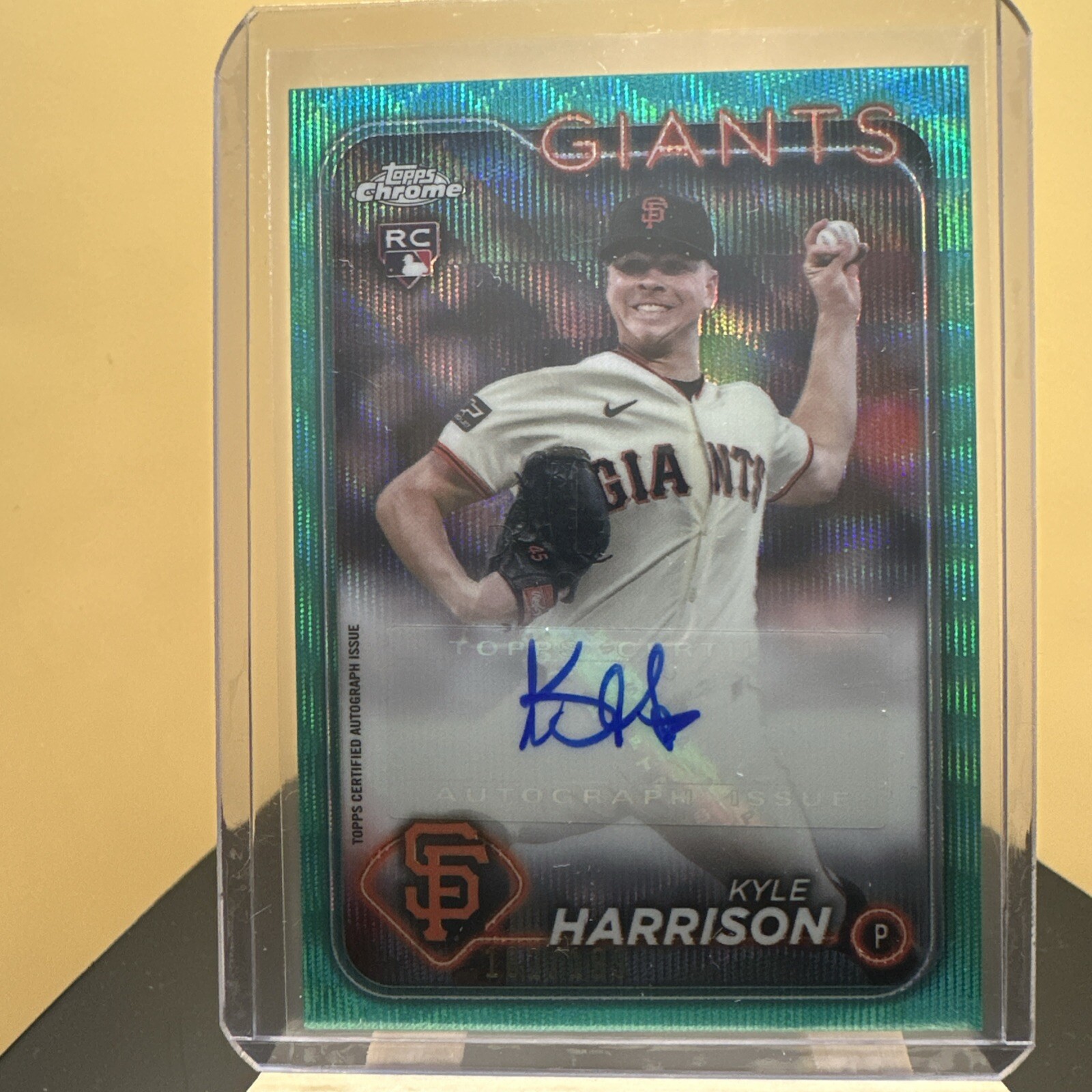 2024 Topps Chrome Update Kyle Harrison Aqua Wave /199 RC Auto 🔥