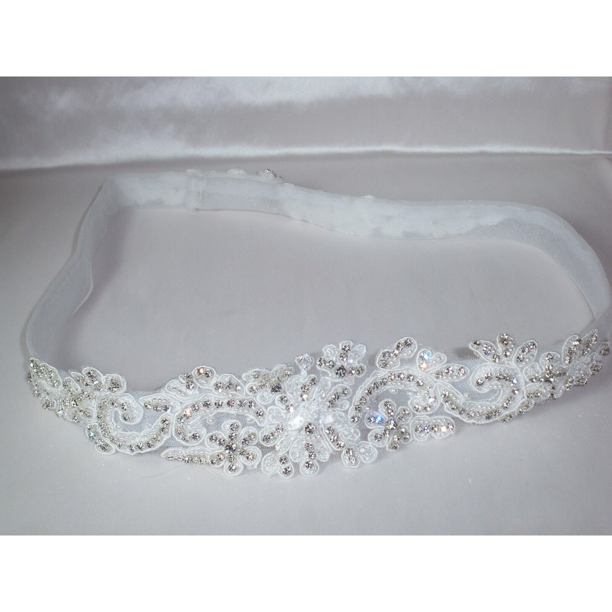 Rhinestone horse hair bridal dress belt crystal belt sash 