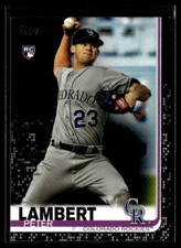 2019 Topps Update Black Peter Lambert 02/67 Colorado Rockies #US73