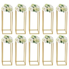 10pcs Flower Display Stand 23.6'' Tall For Wedding Table Centerpieces Decor Gold