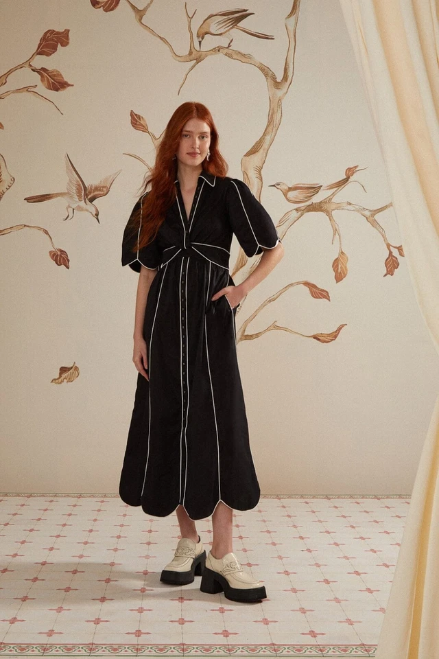 VESTIDO MAXI MIDI FARM RIO BLANCO Y NEGRO - PEQUEÑO(S) MEDIANO(M) GRANDE(L) XL PRECIO DE VENTA SUGERIDO POR EL FABRICANTE 269 £ Foto 2 de 4