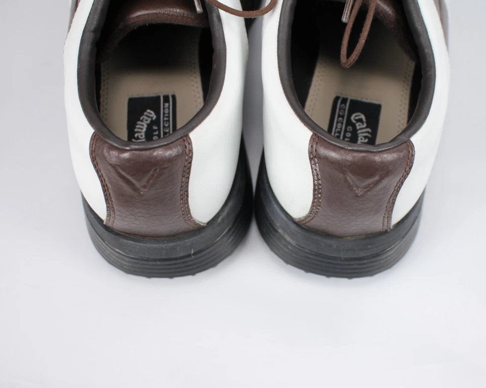 Callaway Men's 07XTT Grand Slam White/Dark Brown Golf Shoes Size 10 - Image 4 of 4