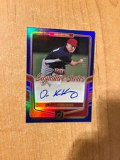 2024 Donruss Baseball - Orion Kerkering - Blue Signature Series Auto #d /75
