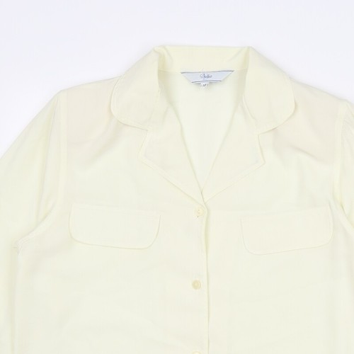 Dalia Womens Ivory Polyester Blend Button-Up Size 12ed - Picture 5 of 10