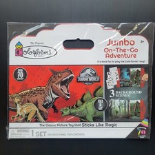 Colorforms JURASSIC WORLD Jumbo On-The-Go Adventure Fold Go New stickers