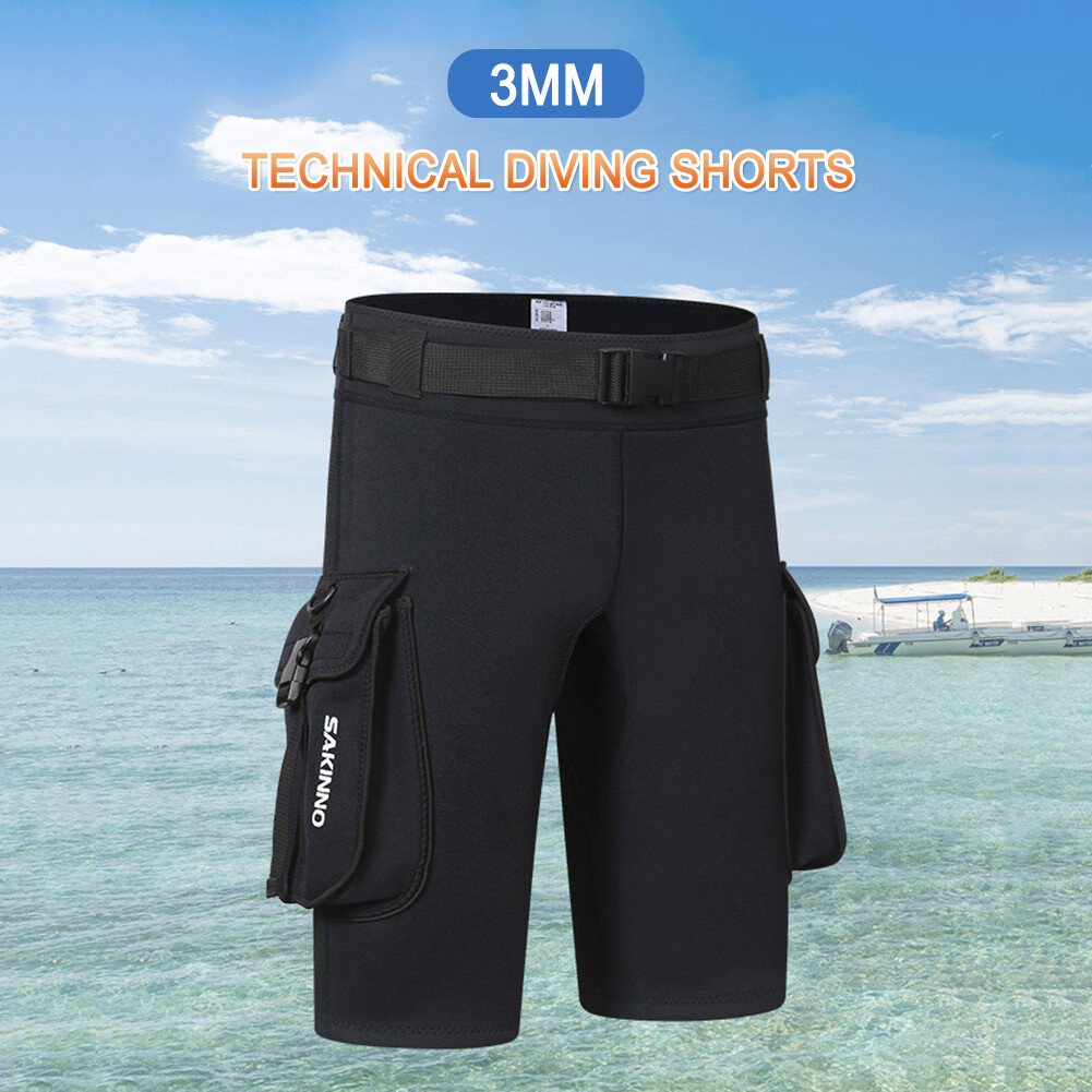 3mm Scuba Diving Shorts with Pockets Unisex Surfing Shorts Keep Warm