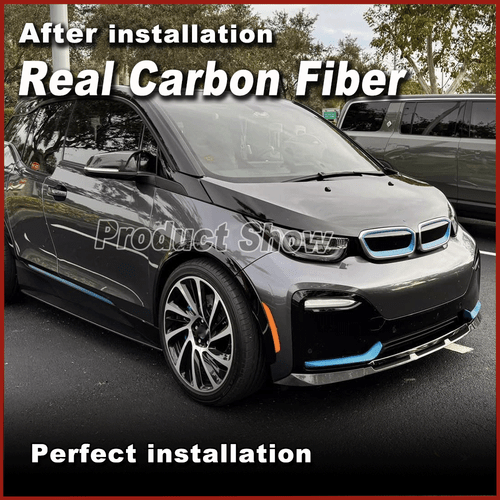 Fit For BMW i3 I3 Hatchback 2018-2023 REAL Carbon Front Bumper Spoiler Chin Lip - Bild 8 von 13