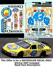 NASCAR DECAL #43 CHEERIOS LITERACY 2002 DODGE JOHN ANDRETTI JWTBM 1/24