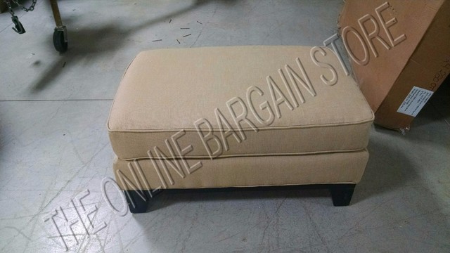 Pottery Barn Brooklyn Leather Ottoman Foot Stool For Sale Online