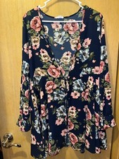 AGACI Size M Kimono Coverup Multicolor Paisley Made in USA