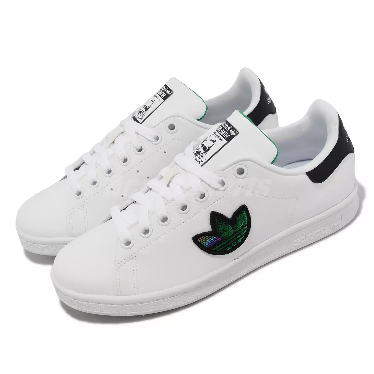 Kids Youth Black & White adidas Stan Smith Trainers