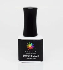 GELIVIA Soak Off Gel Polish 0.5 oz | Super BLACK